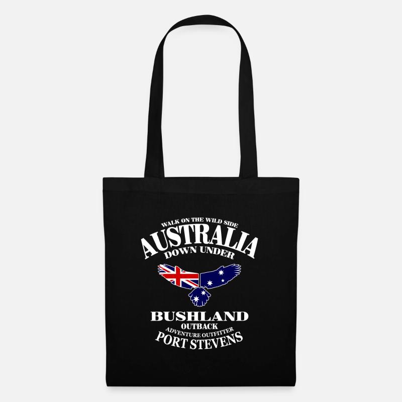 Australia - Australien - Stoffbeutel - Schwarz
