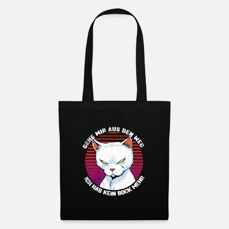 Katze Geschenk Idee - Stoffbeutel - Schwarz