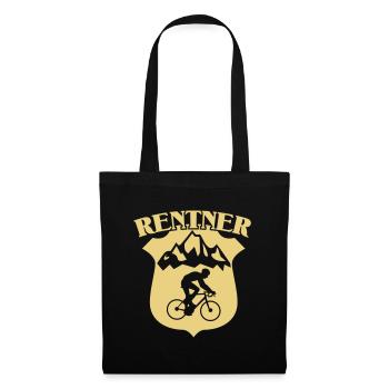 Fahrrad Rentner Bike Rente Rennrad Radfahrer Opa - Stoffbeutel - Schwarz - Vorne