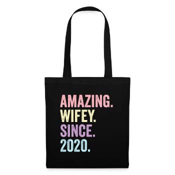 Amazing Wifey Since 2020 - Tote Bag - black - Front