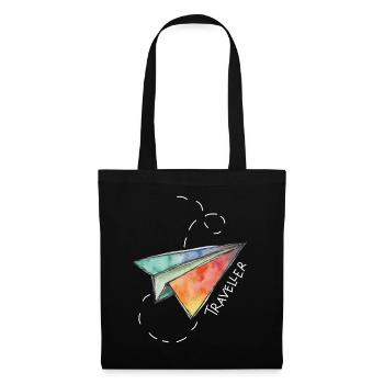 paper plane white - Tote Bag - black - Front