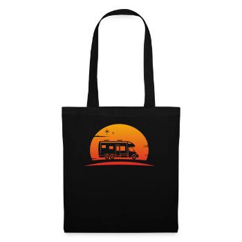 Idée cadeau camping caravane camping vacances - Sac en tissu - noir - Devant