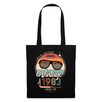 Vintage since 1983 - Sac en tissu - noir - Devant