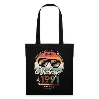 Vintage since 1991 - Sac en tissu - noir - Devant