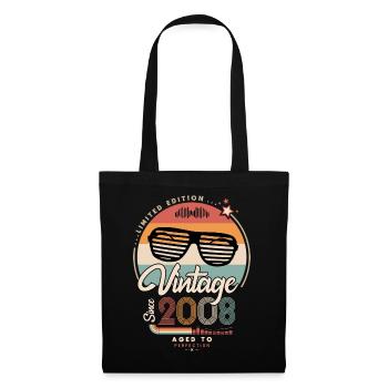 Vintage since 2008 - Sac en tissu - noir - Devant