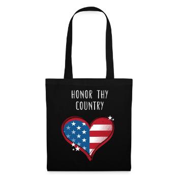 Honor Thy Country American Independence USA - Tote Bag - black - Front