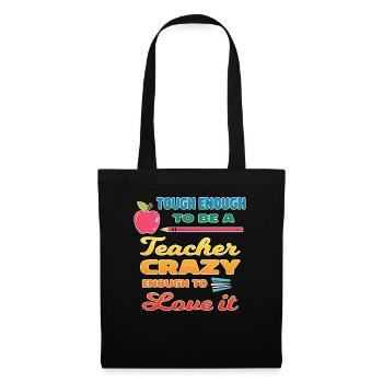 Assez dur pour être enseignant - Sac en tissu - noir - Devant