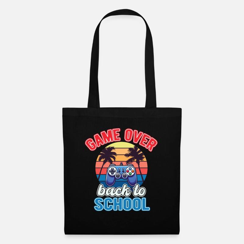 Game Over back to School Gamer - Stoffbeutel - Schwarz