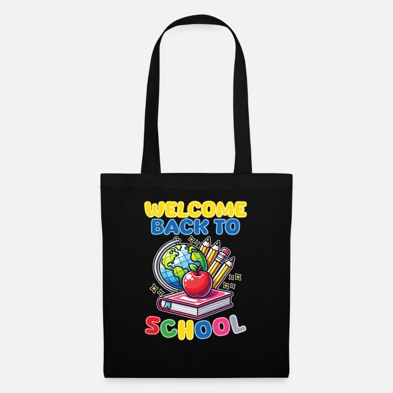 Welcome Back to School Design - Stoffbeutel - Schwarz