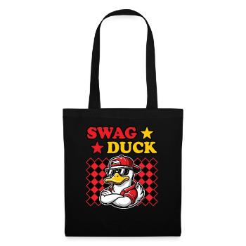 Swag Duck coole Ente mit Sonnenbrille - Stoffbeutel - Schwarz - Vorne
