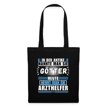 Götter in der Antike. Heute Arzthelfer - Stoffbeutel - Schwarz - Vorne