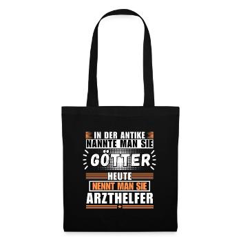 Götter in der Antike. Heute Arzthelfer - Stoffbeutel - Schwarz - Vorne