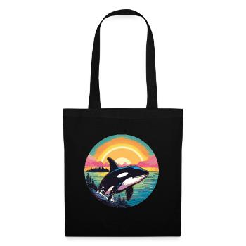 Orca at sunset - Tote Bag - black - Front