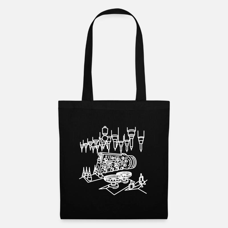 CNC milling machine - Tote Bag - black