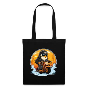 Penguins Motorcycle / Motorcyclist Penguin - Tote Bag - black - Front