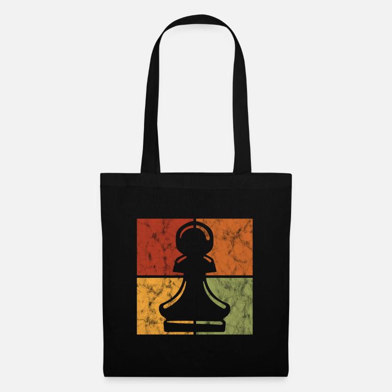 Schachmatt jeu d’échecs rétro jeu d’échecs - Sac en tissu - noir