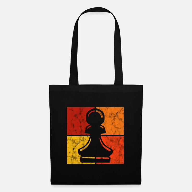 Jeu d’échecs rétro jeu d’échecs jeu d’échecs - Sac en tissu - noir