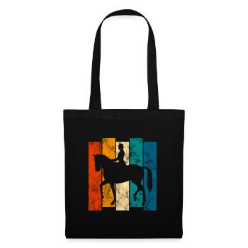 Dressage Équitation Dressage Cavalier Équitation Cheval - Sac en tissu - noir - Devant