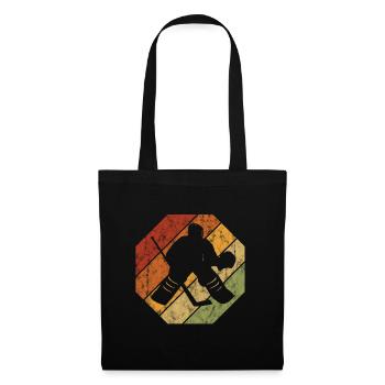 Ice Hockey Ice Hockey Retro Skates Puck Ice - Tote Bag - black - Front