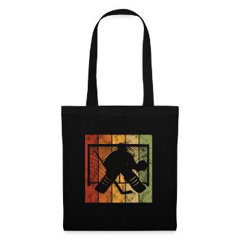 Ice Hockey Ice Hockey Retro Skates Puck Ice - Tote Bag - black - Front