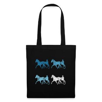 Chevaux de trot Trabrennsport Courses de chevaux - Sac en tissu - noir - Devant