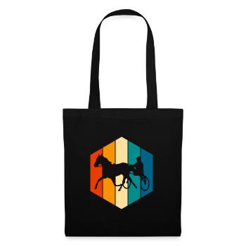 Trotteur trotter dans un style rétro ou vintage - Sac en tissu - noir - Devant