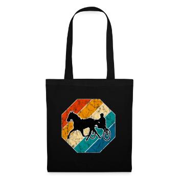 Trotteur trotter dans un style rétro ou vintage - Sac en tissu - noir - Devant