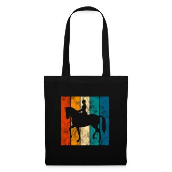 Dressage Cavalier de dressage Cheval d’équitation - Sac en tissu - noir - Devant