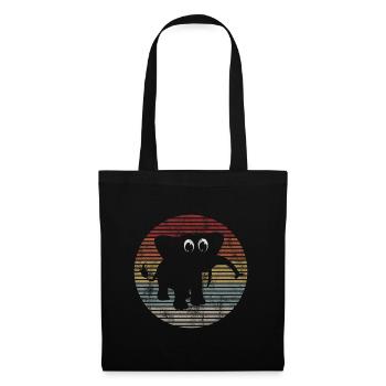Eléphant éléphant pour enfants - Sac en tissu - noir - Devant