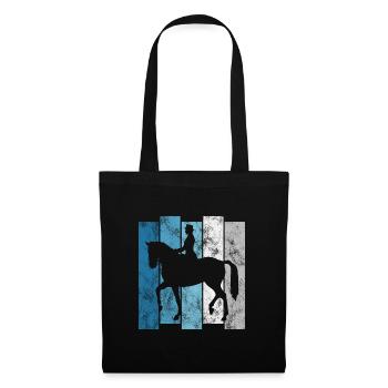 Dressage Cavalier de dressage Cheval d’équitation - Sac en tissu - noir - Devant