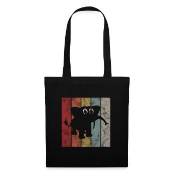 Eléphant éléphant pour enfants - Sac en tissu - noir - Devant