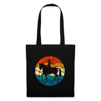 Dressage Cavalier de dressage Cheval d’équitation - Sac en tissu - noir - Devant