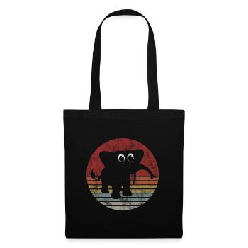 Eléphant éléphant pour enfants - Sac en tissu - noir - Devant