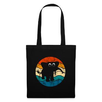 Eléphant éléphant pour enfants - Sac en tissu - noir - Devant