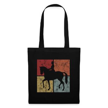 Dressage Cavalier de dressage Cheval d’équitation - Sac en tissu - noir - Devant