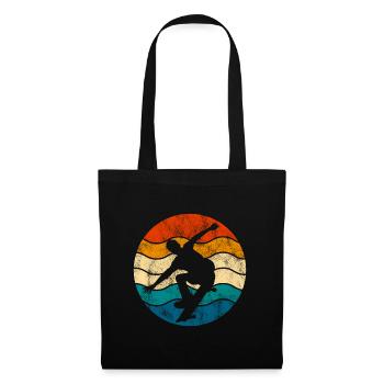Skateboarder Skateboard Skater Skate Skateing - Sac en tissu - noir - Devant