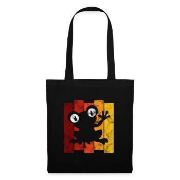 Frosch Frösche Geschenk für Kinder Lustig Witzig - Stoffbeutel - Schwarz - Vorne