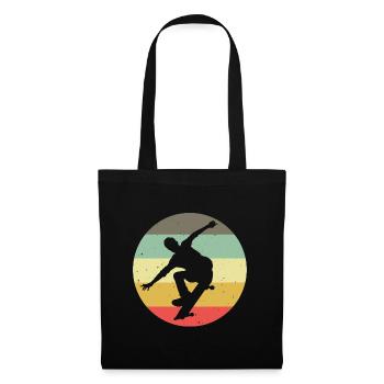 Skateboarder Skateboard Skater Skate Skateing - Sac en tissu - noir - Devant