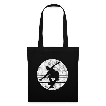 Skateboarder Skateboard Skater Skate Skateing - Sac en tissu - noir - Devant
