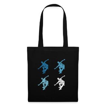 Skateboarder Skateboard Skater Skate Skateing - Sac en tissu - noir - Devant