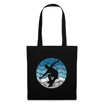 Skateboarder Skateboard Skater Skate Skateing - Sac en tissu - noir - Devant