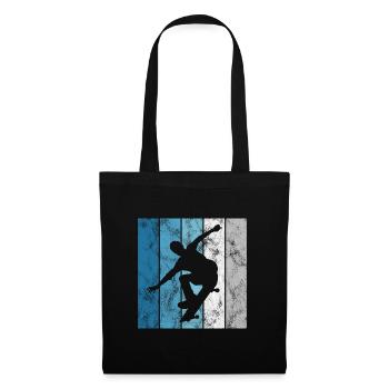 Skateboarder Skateboard Skater Skate Skateing - Sac en tissu - noir - Devant