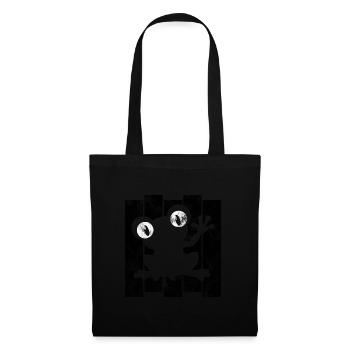 Frosch Frösche Geschenk für Kinder Lustig Witzig - Stoffbeutel - Schwarz - Vorne
