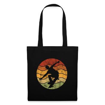 Skateboarder Skateboard Skater Skate Skateing - Stoffbeutel - Schwarz - Vorne