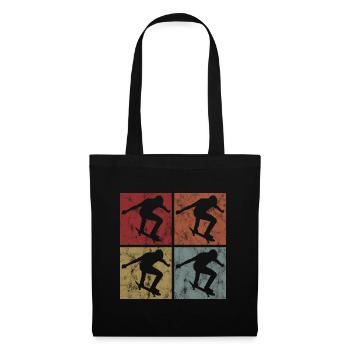 Skateboarder Skateboard Skater Skate Skateing - Tote Bag - black - Front