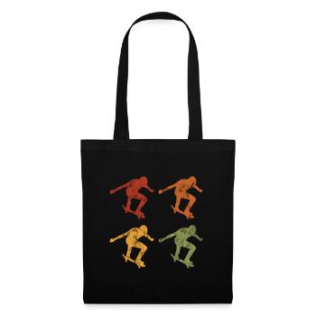 Skateboarder Skateboard Skater Skate Skateing - Sac en tissu - noir - Devant