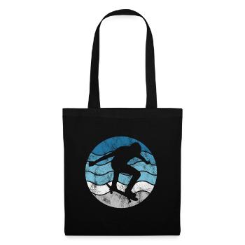 Skateboarder Skateboard Skater Skate Skateing - Sac en tissu - noir - Devant