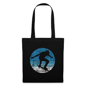 Skateboarder Skateboard Skater Skate Skateing - Sac en tissu - noir - Devant