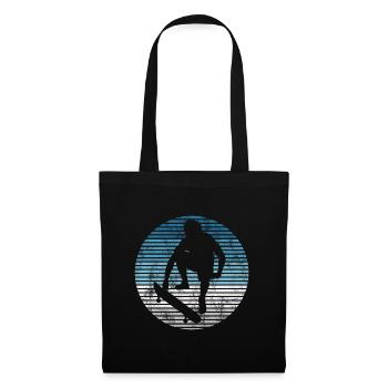 Skateboarder Skateboard Skater Skate Skateing - Sac en tissu - noir - Devant