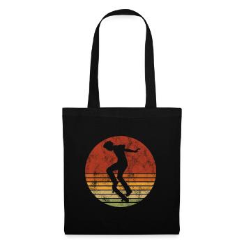 Skateboarder Skateboard Skater Skate Skateing - Sac en tissu - noir - Devant